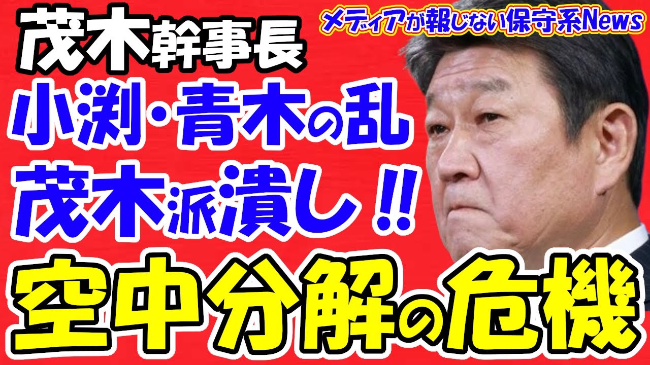 【茂木幹事長】小渕・青木の乱で茂木派潰し！！茂木派が空中分解の危機！！退会ドミノで離脱者が相次ぐ！！麻生・茂木派が解散に追い込まれる！？茂木氏の総理の目は潰えた！？【メディアが報じない保守系News】