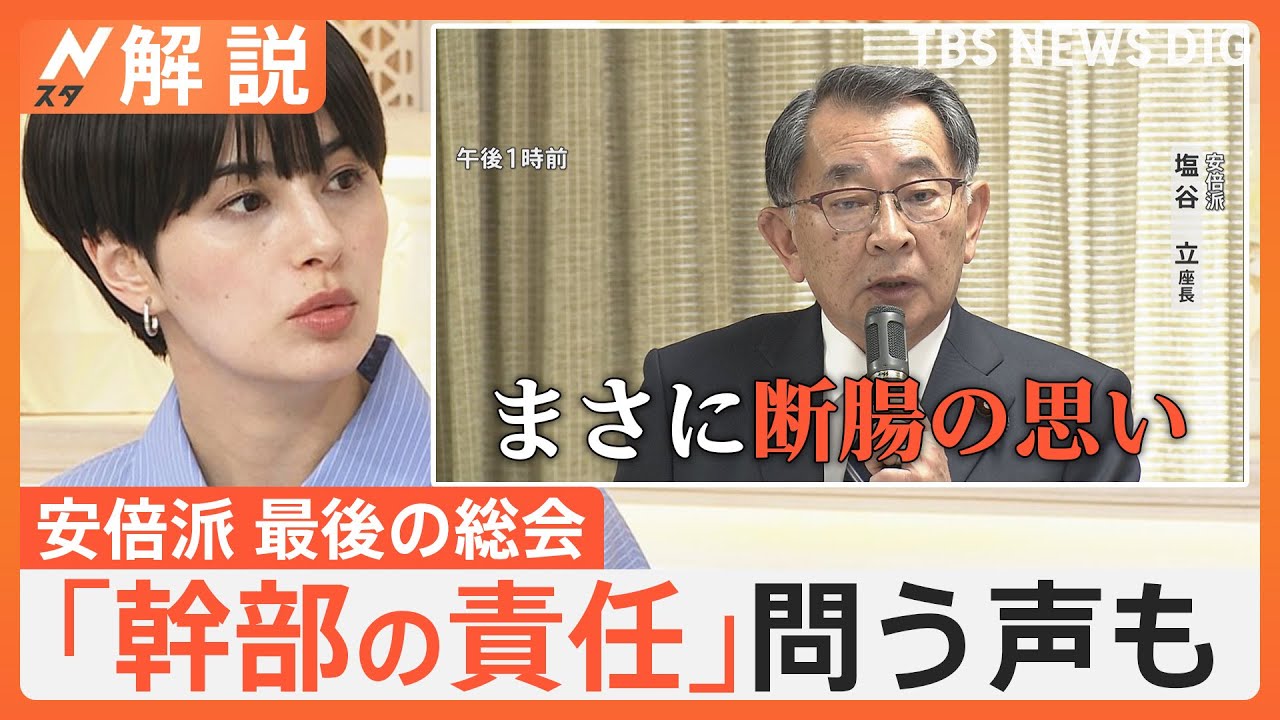 安倍派 最後の議員総会、幹部の責任問う声相次ぐ、過去に裏金廃止の提案も【Nスタ解説】｜TBS NEWS DIG