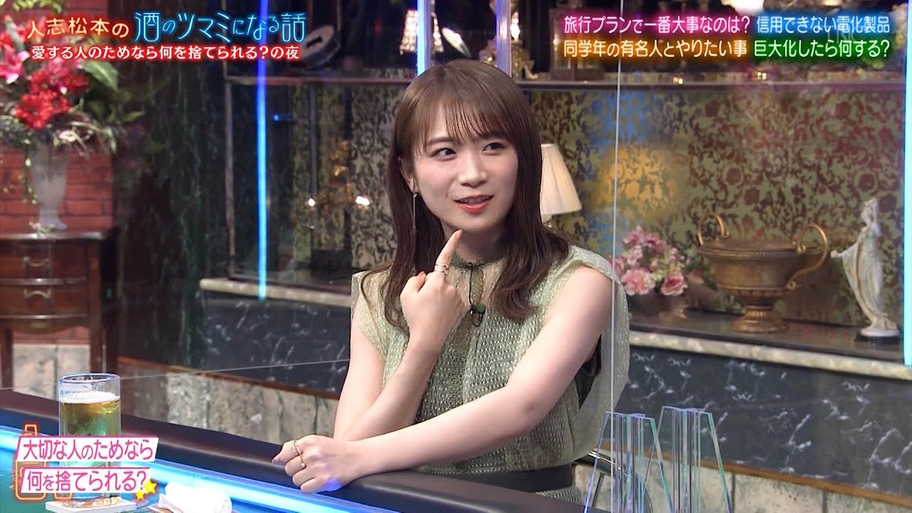 『人志松本の酒のツマミになる話』BGM 秋元真夏＆神田愛花が旅行中に大切にしていることを語る…松本＆野口五郎の意外な関係に迫る…千鳥ノブ＆オズワルド伊藤が信用していない最新技術について議論する。