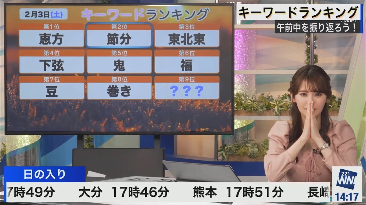 ランキング(2024/02/03土)小川