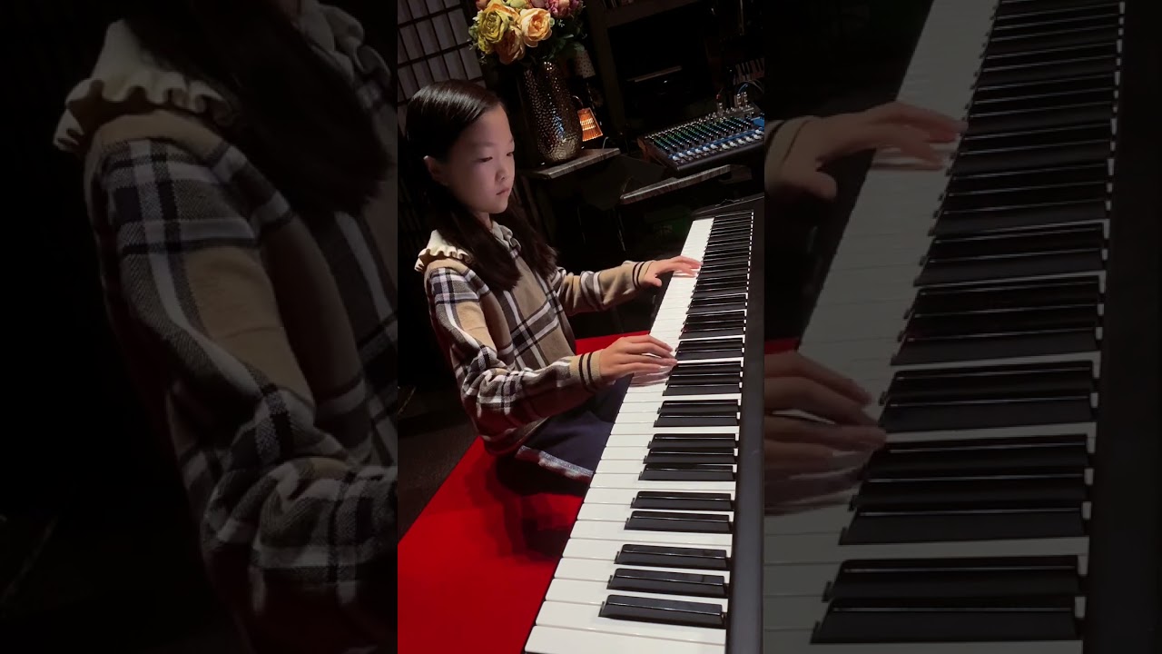 Monica的《Canon in D》內田恭子演奏會版實錄🎹🎶#一鏡到底 #日常練琴#電鋼琴#成長記錄