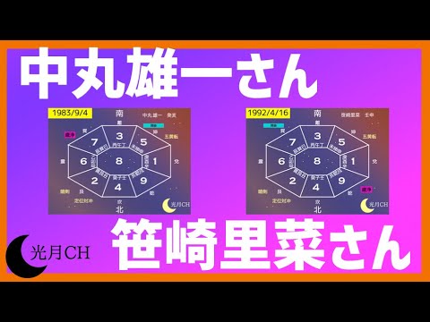 【ご結婚お祝い】中丸雄一さんと笹崎里菜さんを九星気学で鑑定してみました。