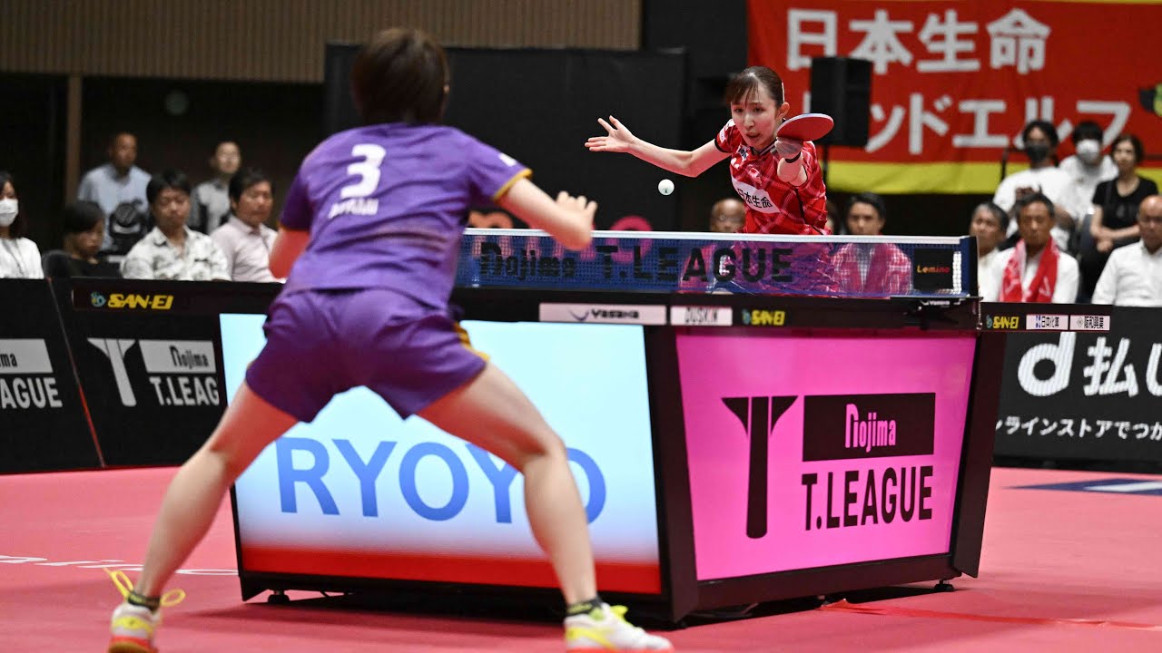 早田ひな vs 成本綾海 T BEST GAME 日本生命レッドエルフ vs 京都カグヤライズ ノジマTリーグ 2023-2024 8月30日 代々木第二体育館 【卓球Tリーグ公式】