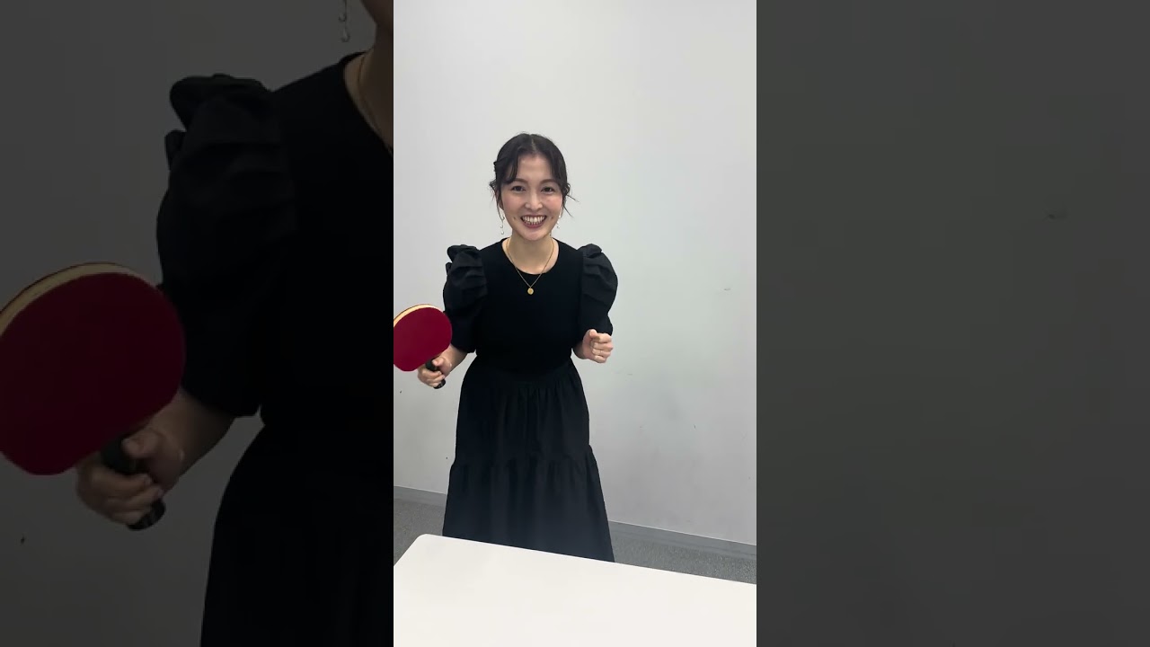 【#福田典子】アナウン（サー）選手権🗣️🏓  もしも私が卓球選手だったら、何を叫ぶ？#shorts
