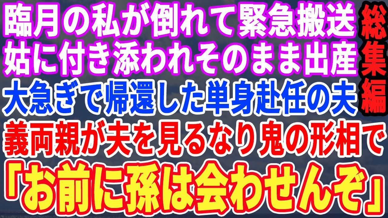 【スカッと☆厳選5本総集編】臨月の私が倒れて緊急搬送、そのまま出産→単身赴任中で急いで帰ってきた夫に私の両親「お前は孫に会わせない」夫「え？」→実は…【修羅場】