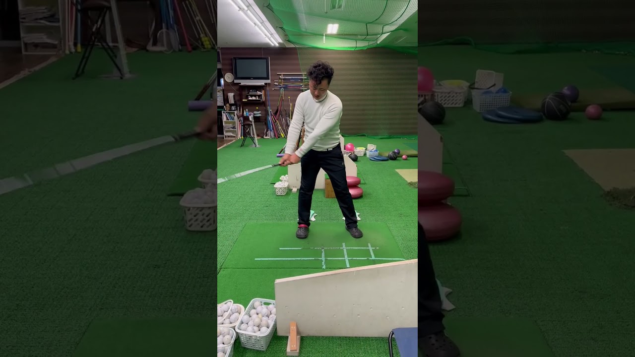 シンプルな回転式スイング取組み中！#回転式スイング #varigol #shorts