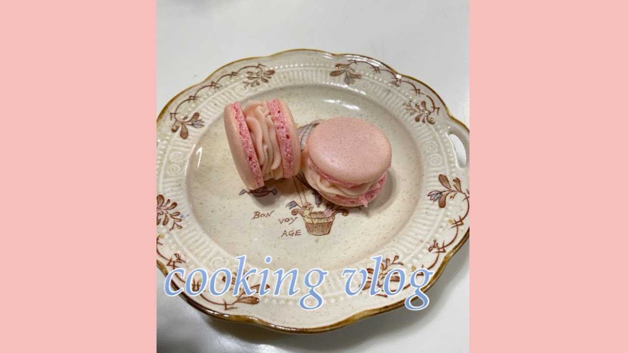 【料理vlog】Seriaのミックス粉を使ってマカロン作り/オートミールのスコーン/カツ煮