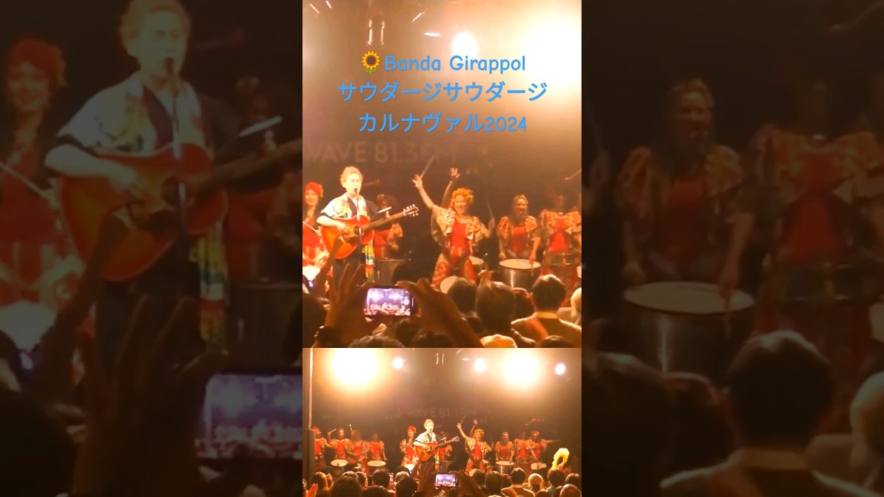 🌻Banda Girassol サウージサウダージカルナヴァル2024 #sambareggae #美女 #美女歌手 #サンバヘギ #女性バンド #美女バンド #shorts #ライブ #drums