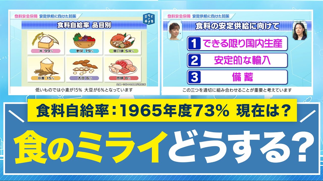 食料安全保障 安定供給に向けた対策 ミライの歩き方 2024年2月21日放送分【公式】