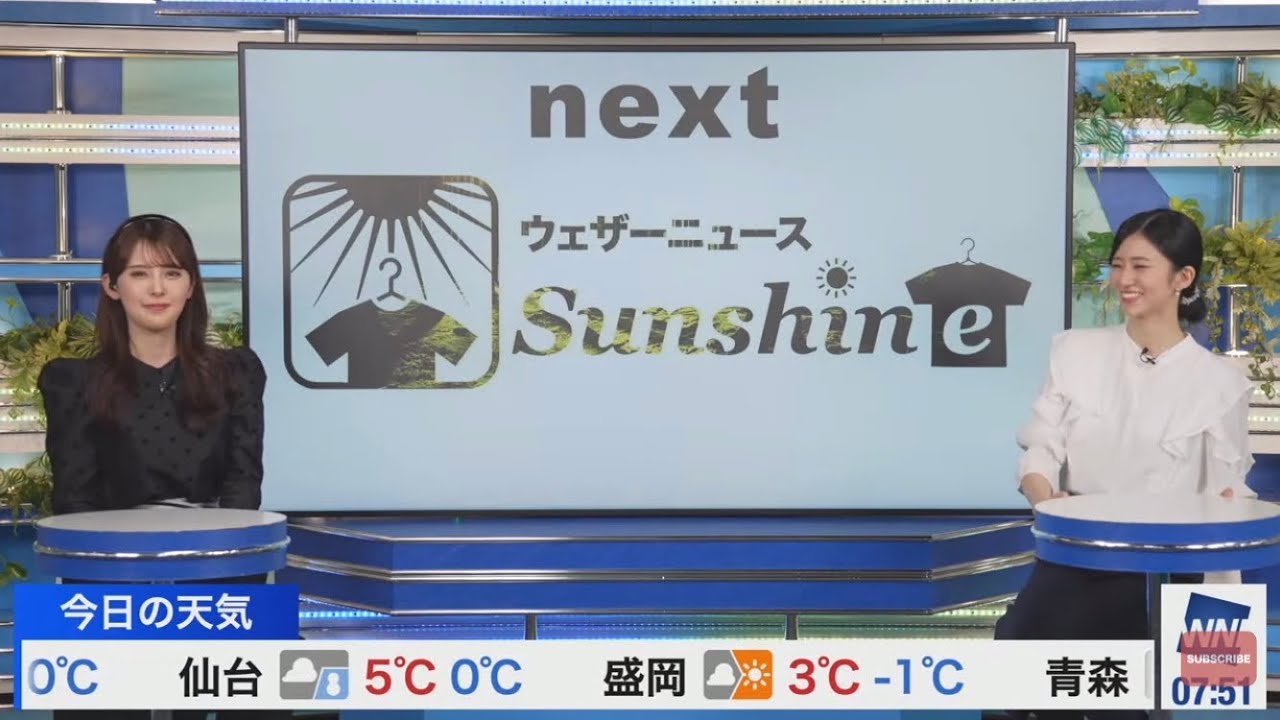 謎の早着替えを披露する小川千奈【ウェザーニュース切り抜き】