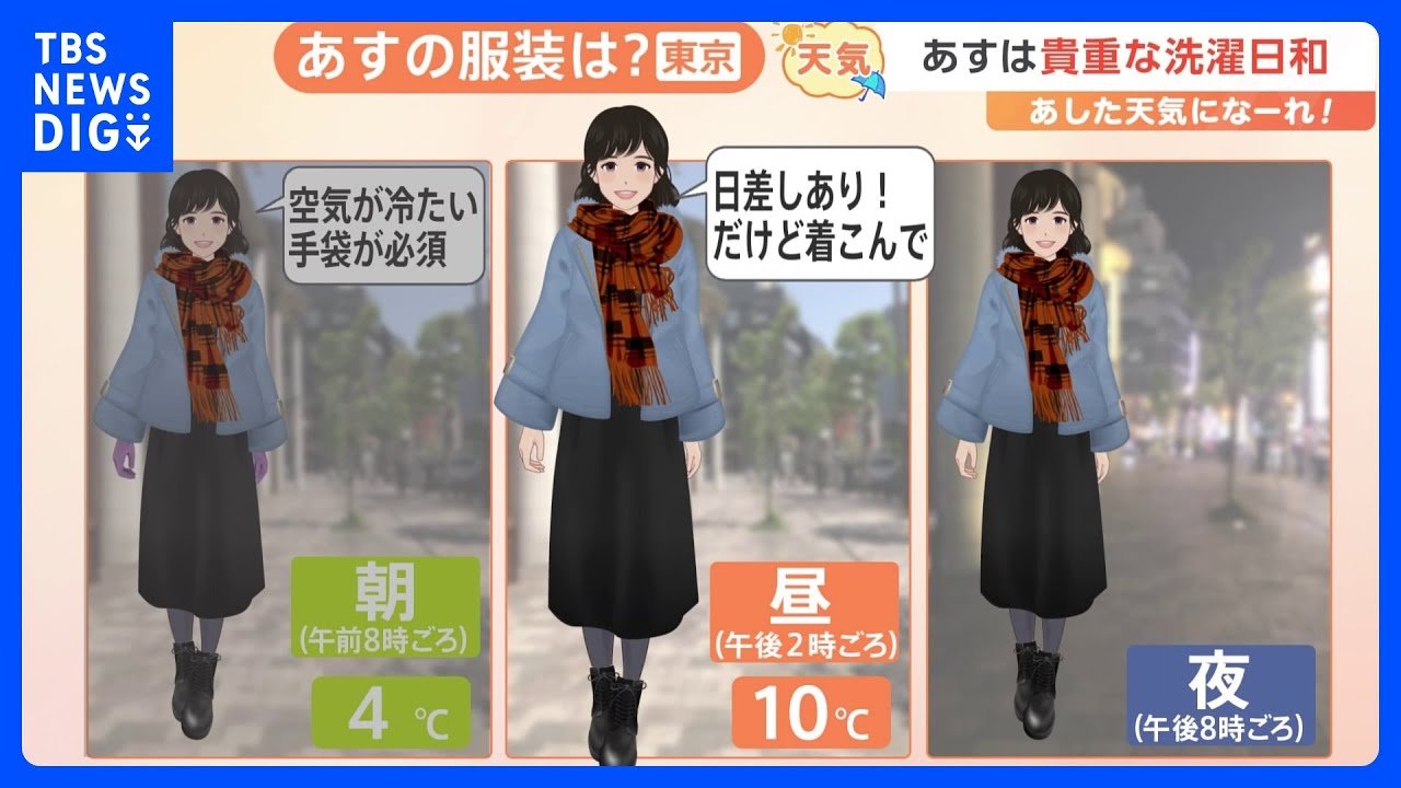 【2月24日 関東の天気】寒いけど 24日は貴重な洗濯日和｜TBS NEWS DIG