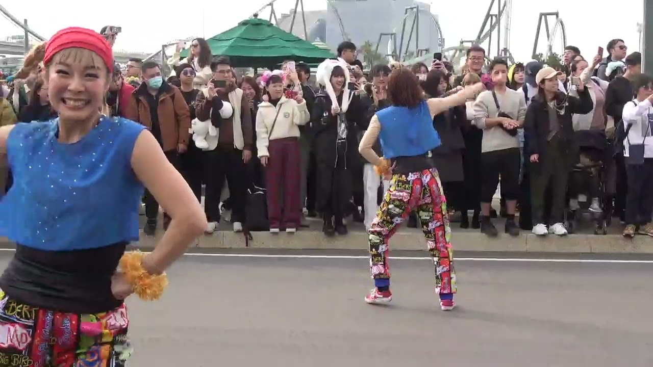 USJ　NO LIMIT! パレード！第三ストップ セサミフロート！ダンス・パーティ実施！さあ、最高に熱いダンス・パーティのはじまりだ！たえさん出演！マリオやポケモンがフロートに！2024.02.14