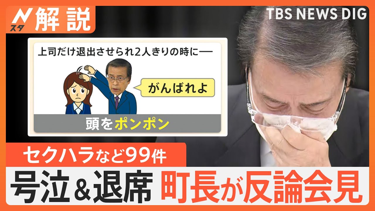 「よく頑張っている子に頭なでた。そういう感覚なんやわ」“セクハラ疑惑”の岐阜・岐南町長が会見　「即時の辞職以外に選択肢はない」調査委員会【Nスタ解説】｜TBS NEWS DIG