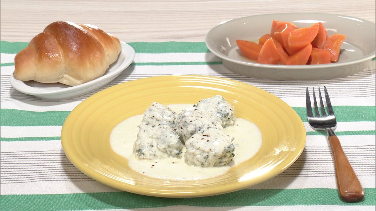 【3分クッキング公式】パセリミートボールのクリーム煮／春にんじんグラッセ