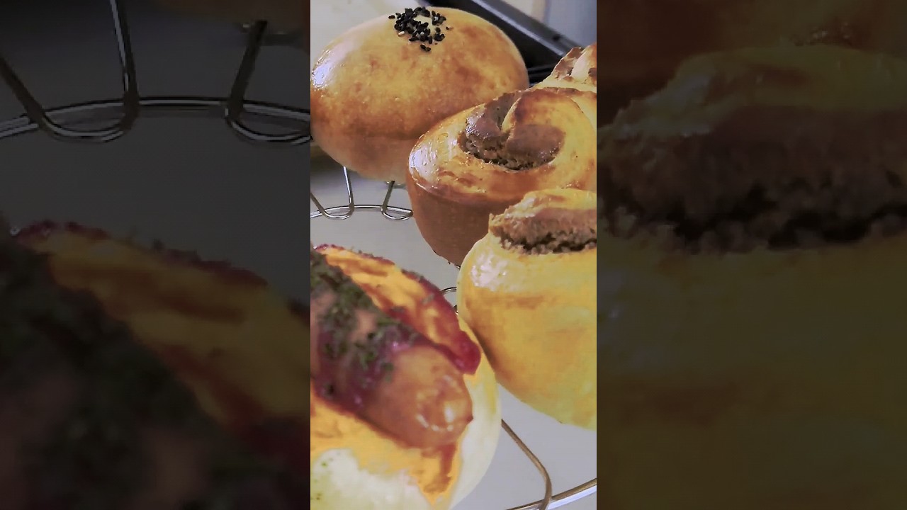 同じ生地で惣菜•菓子パン作ってみた✺ #パン#Shorts#朝食#主婦の日常#ランチ料理#vlog#backnumber
