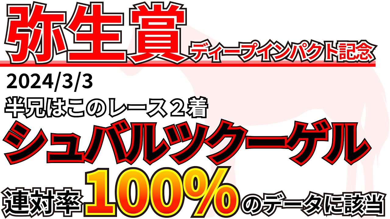 【弥生賞2024】内枠は厳しいか...？先週の結果&データ&有力馬情報&予想