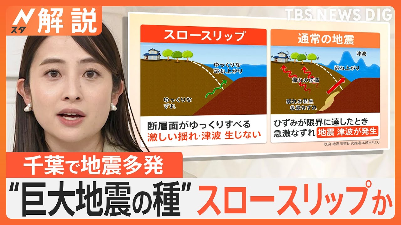 千葉で6日間に30回超の地震は「スロースリップ」か　今回の震源付近で過去にも確認【Nスタ解説】｜TBS NEWS DIG