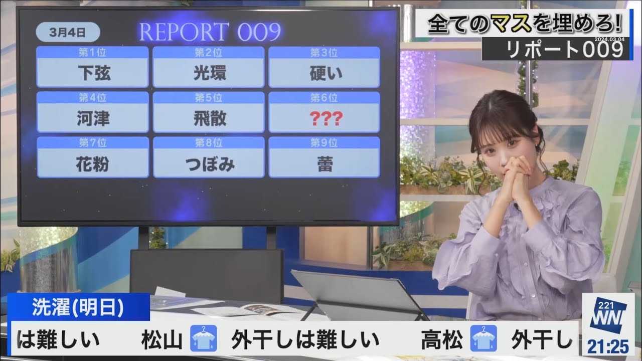 マスを埋めろ(2024/03/04月)戸北