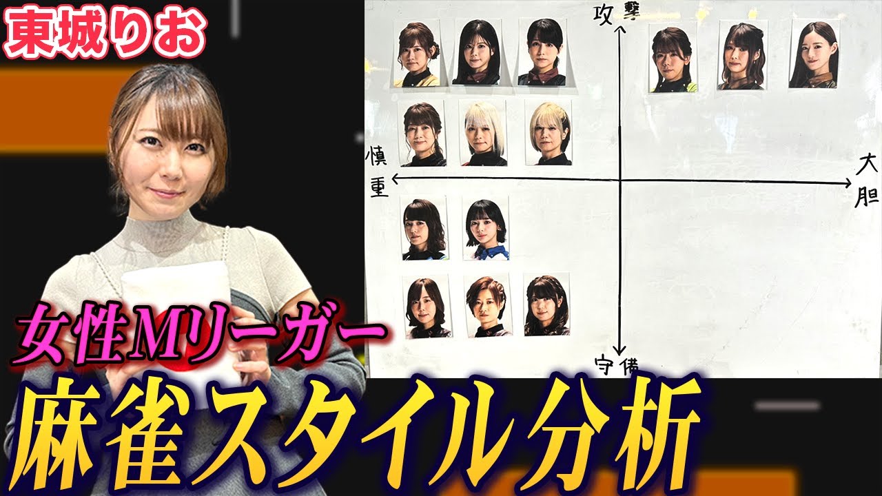 東城りおプロが女性Mリーガーの麻雀スタイルを徹底分析!【麻雀遊戯グラフ】