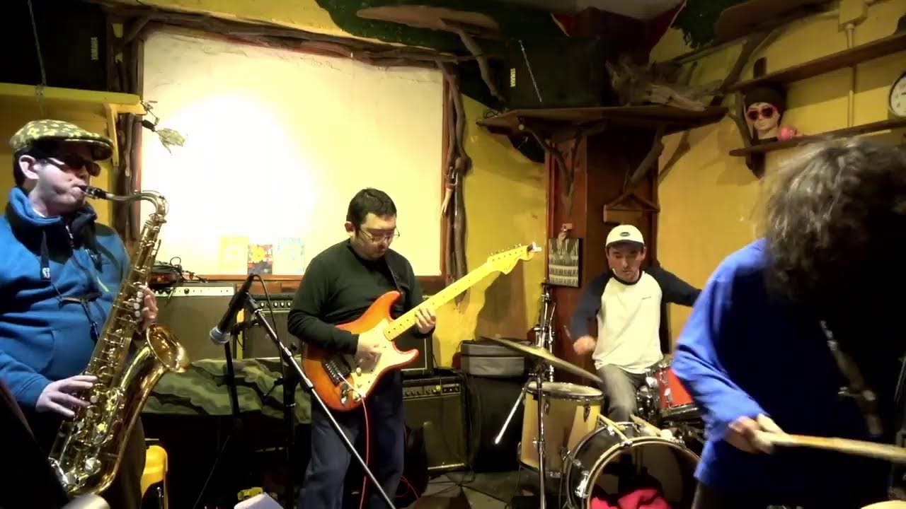 2024.3.2 TEN JAM ▶︎Shibahito Akano(reeds)＋tani(g)＋佐伯武昇(tb,perc)＋河本隆弘(ds)
