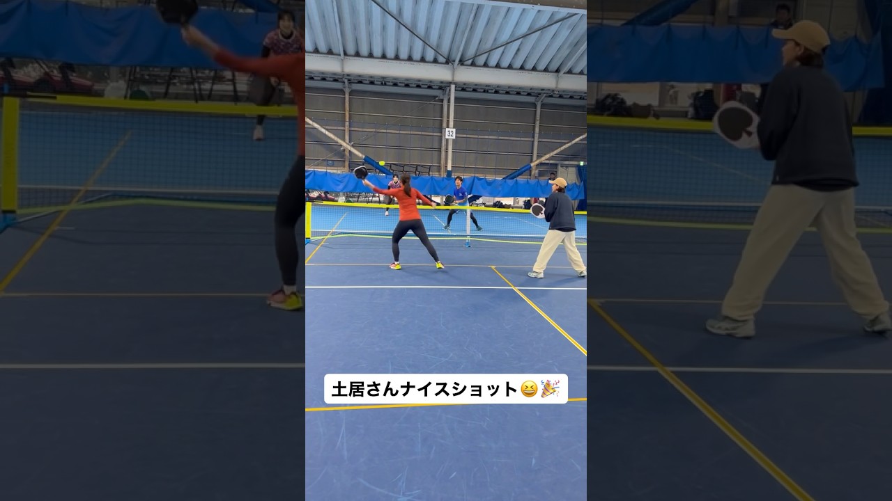 プロテニス土居美咲がアメリカで大バズり中のピックルボールに挑戦！！#shorts #土居美咲 #今西美晴 #澤柳璃子 #尾﨑里紗