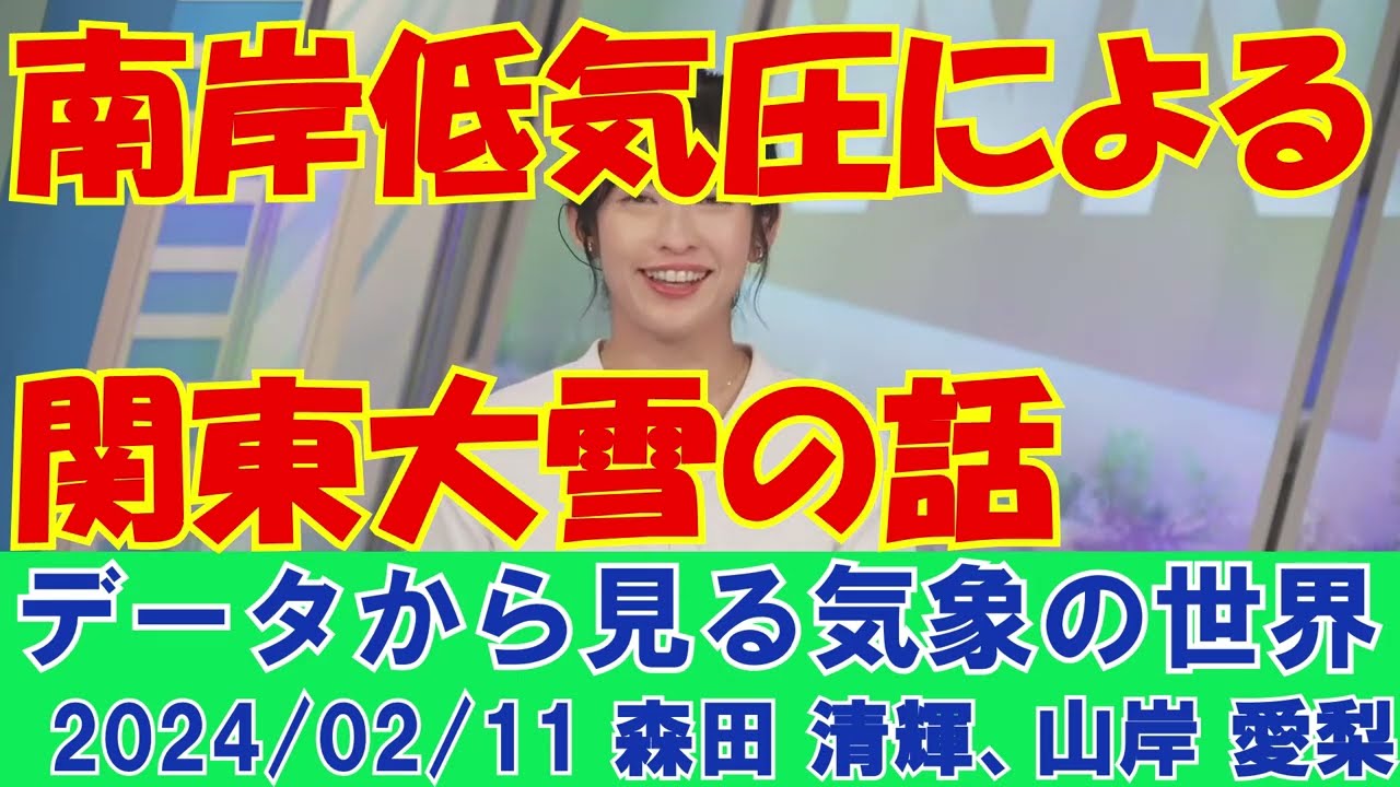 【データから見る気象の世界】南岸低気圧による関東大雪の話[2024年02月11日]#ウェザーニュース切り抜き#データから見る気象の世界