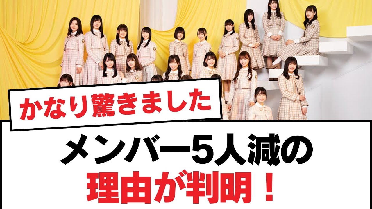 【日向坂46】メンバー5人減の理由が判明！【日向坂・日向坂で会いましょう】