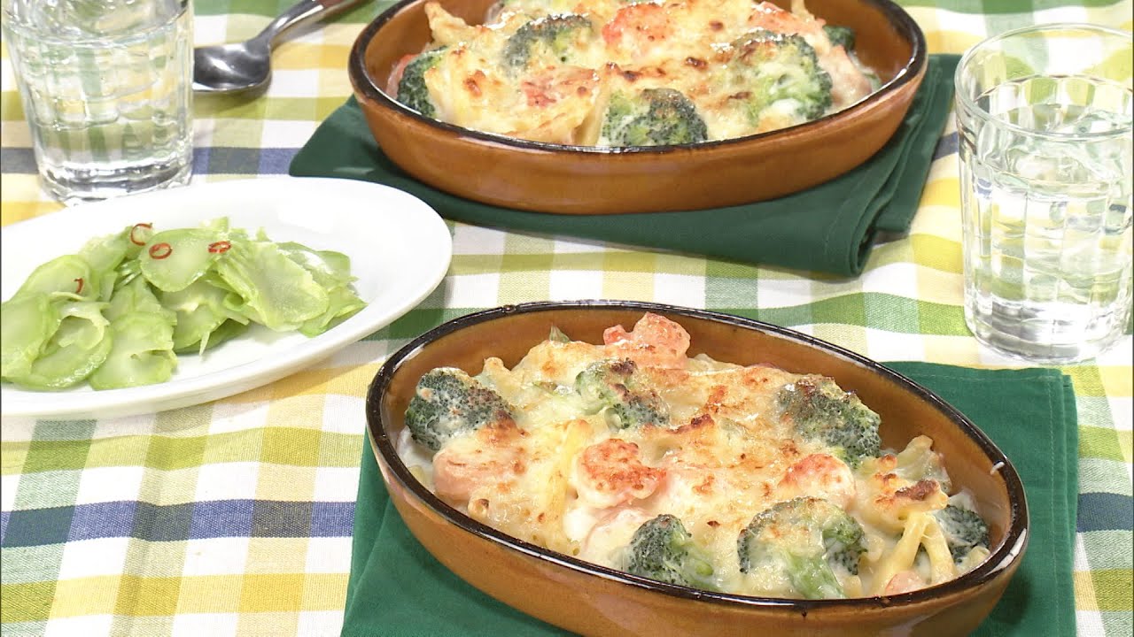 【3分クッキング公式】えびとブロッコリーのマカロニグラタン