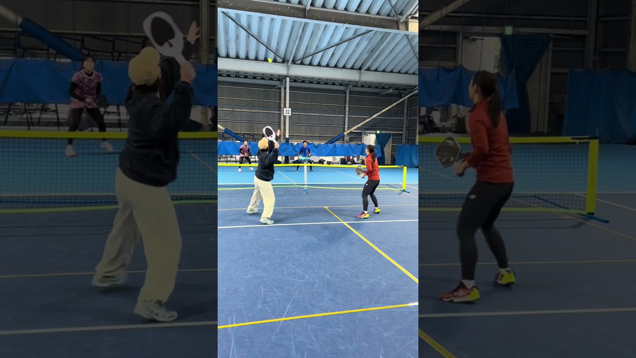 プロテニス土居美咲がアメリカで大バズり中のピックルボールに挑戦！！#shorts #土居美咲 #今西美晴 #澤柳璃子 #尾﨑里紗