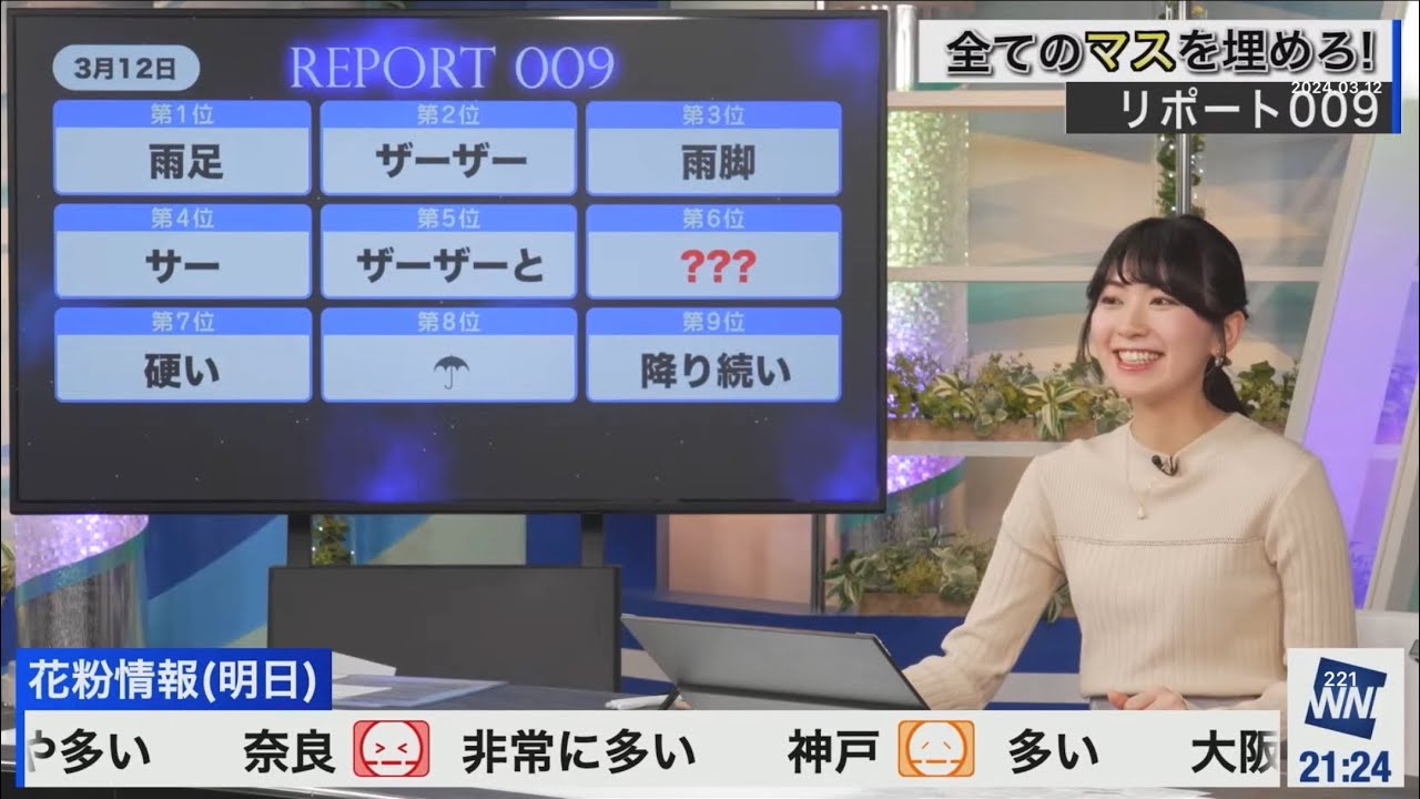 マスを埋めろ(2024/03/12火)檜山