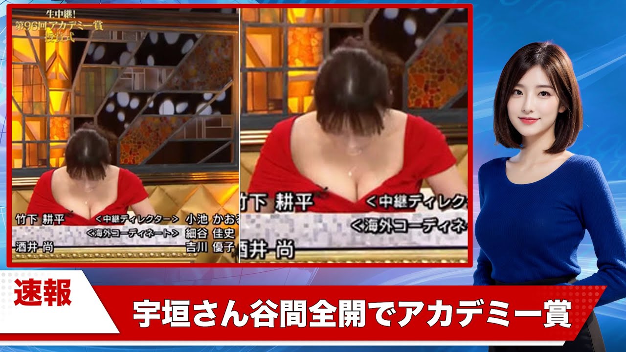 【速報】元アナウンサーの宇垣美里さんがお●ぱいの谷間を見せつけアカデミー賞に参加した件について