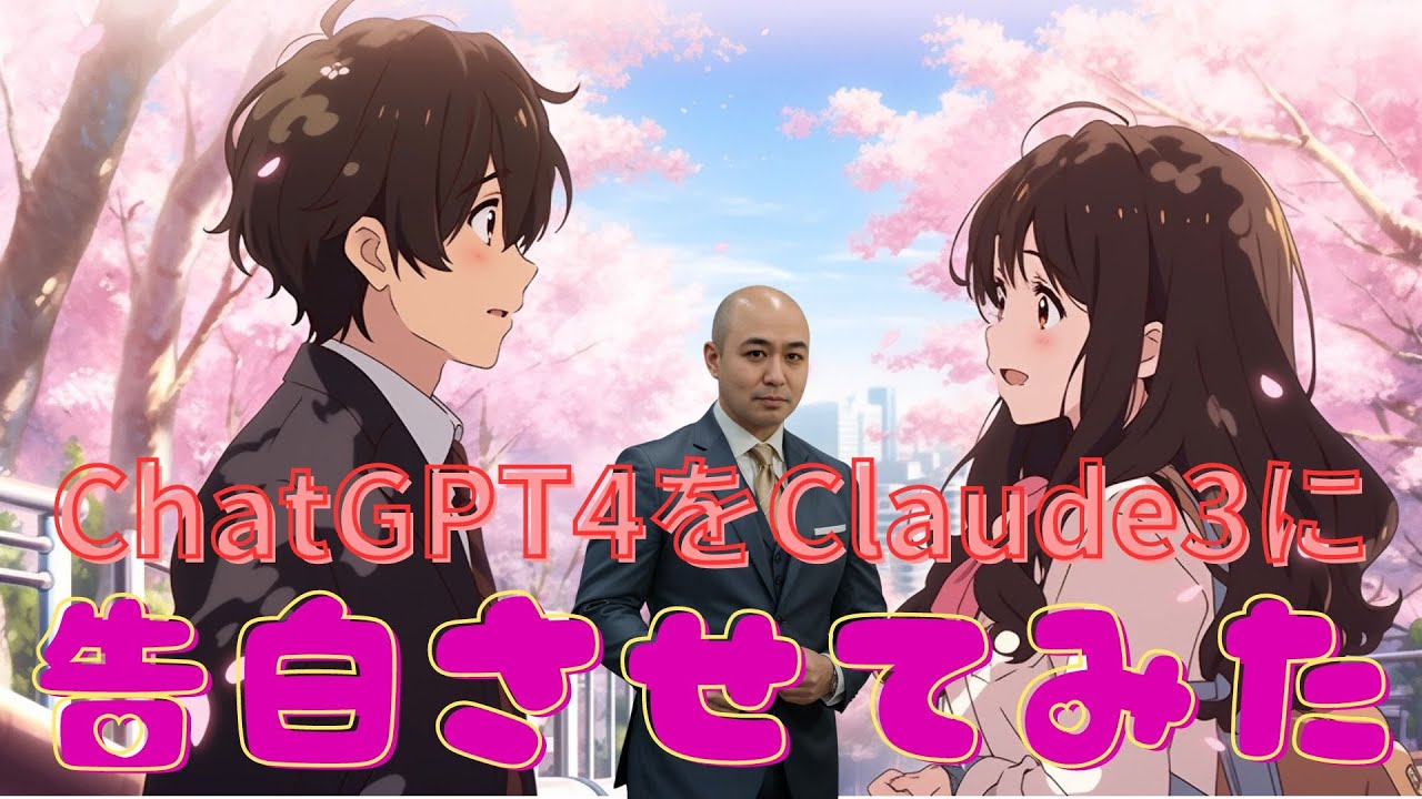 【生成AI対決】ChatGPT4をClaude3に告白させてみた！GPT4tubeとClaude3どっちが性能が良いんだ!?