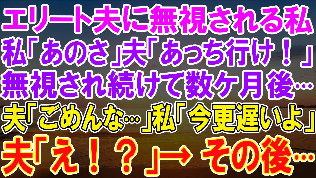 エリート夫に無視された妻、衝撃の一言で夫の心が揺れ動く！数ケ月後、夫が謝罪するが、妻は今更許すつもりはない！？その後の展開に驚き···