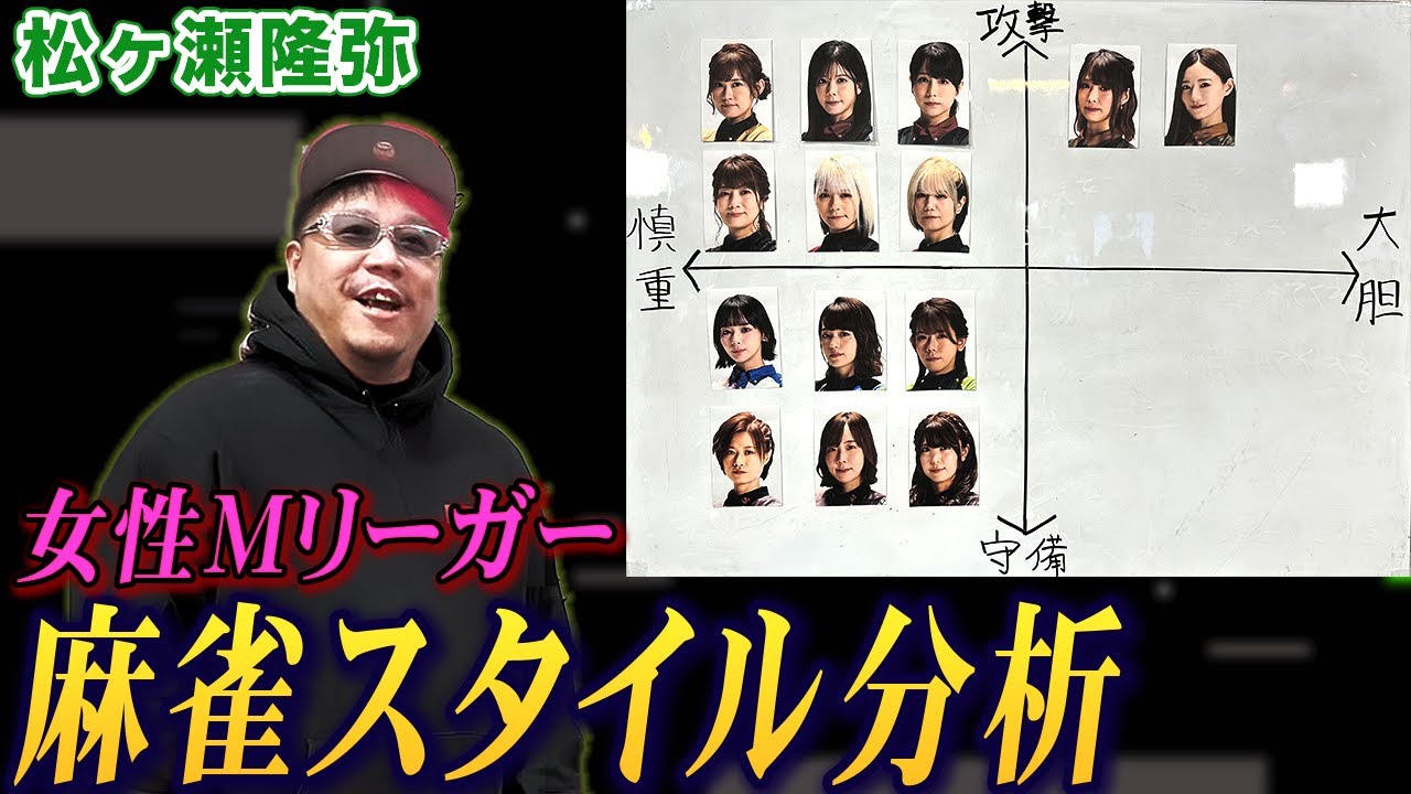 松ヶ瀬隆弥プロが女性Mリーガーの麻雀スタイルを徹底分析!【麻雀遊戯グラフ】