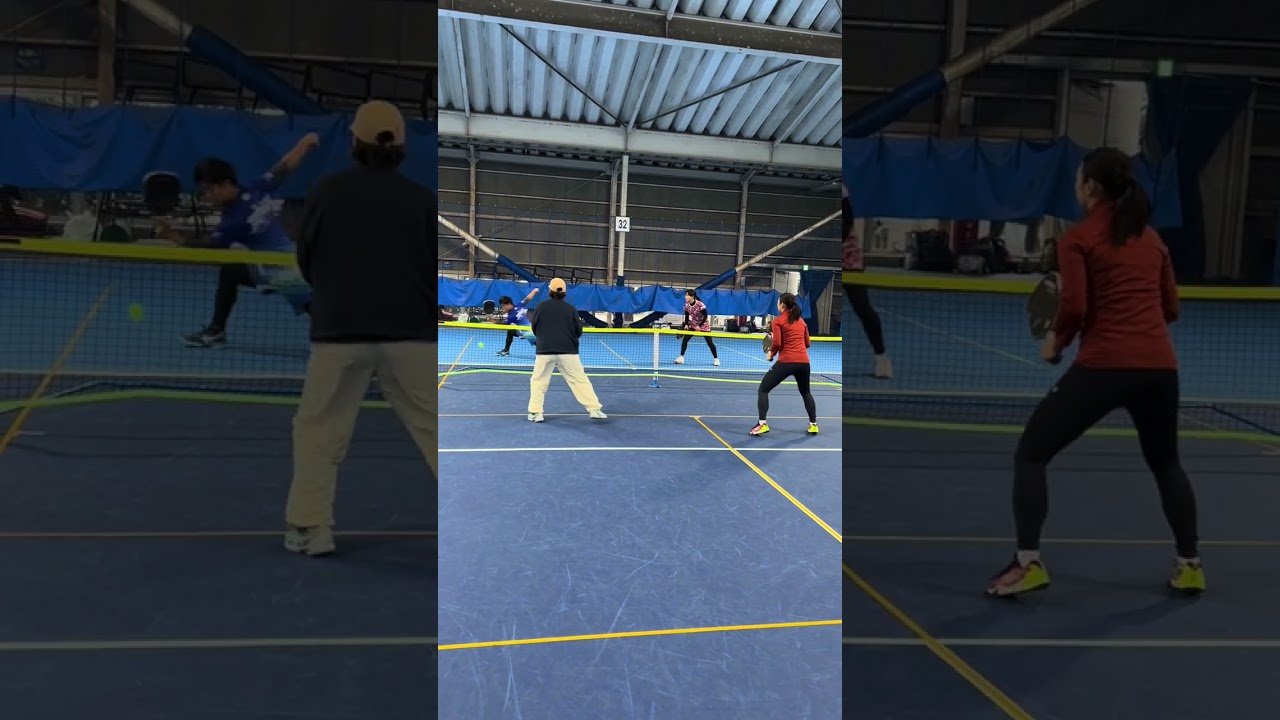 ネット前を制するのは誰だ❗️#shorts #土居美咲 #今西美晴 #澤柳璃子 #尾﨑里紗 #西村尚也