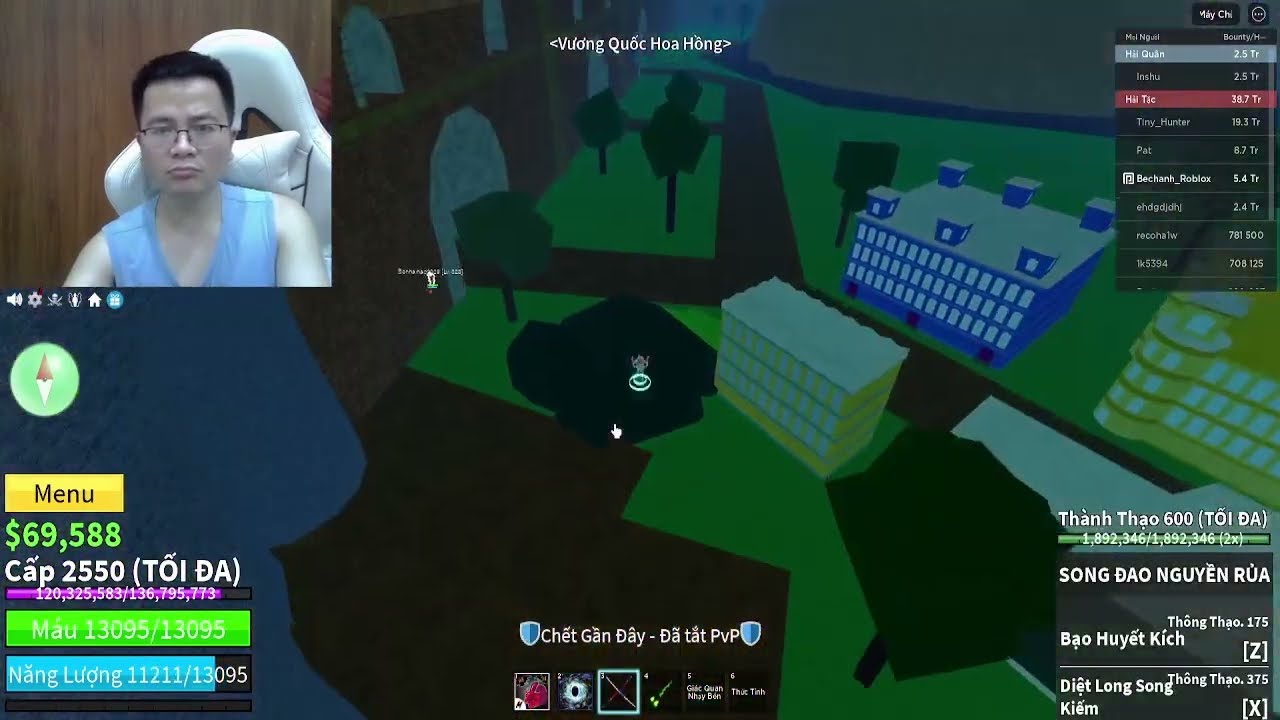 Instructions for combo mochi v2 + sanguiniart oneshot opponents part 1 in roblox fruit!