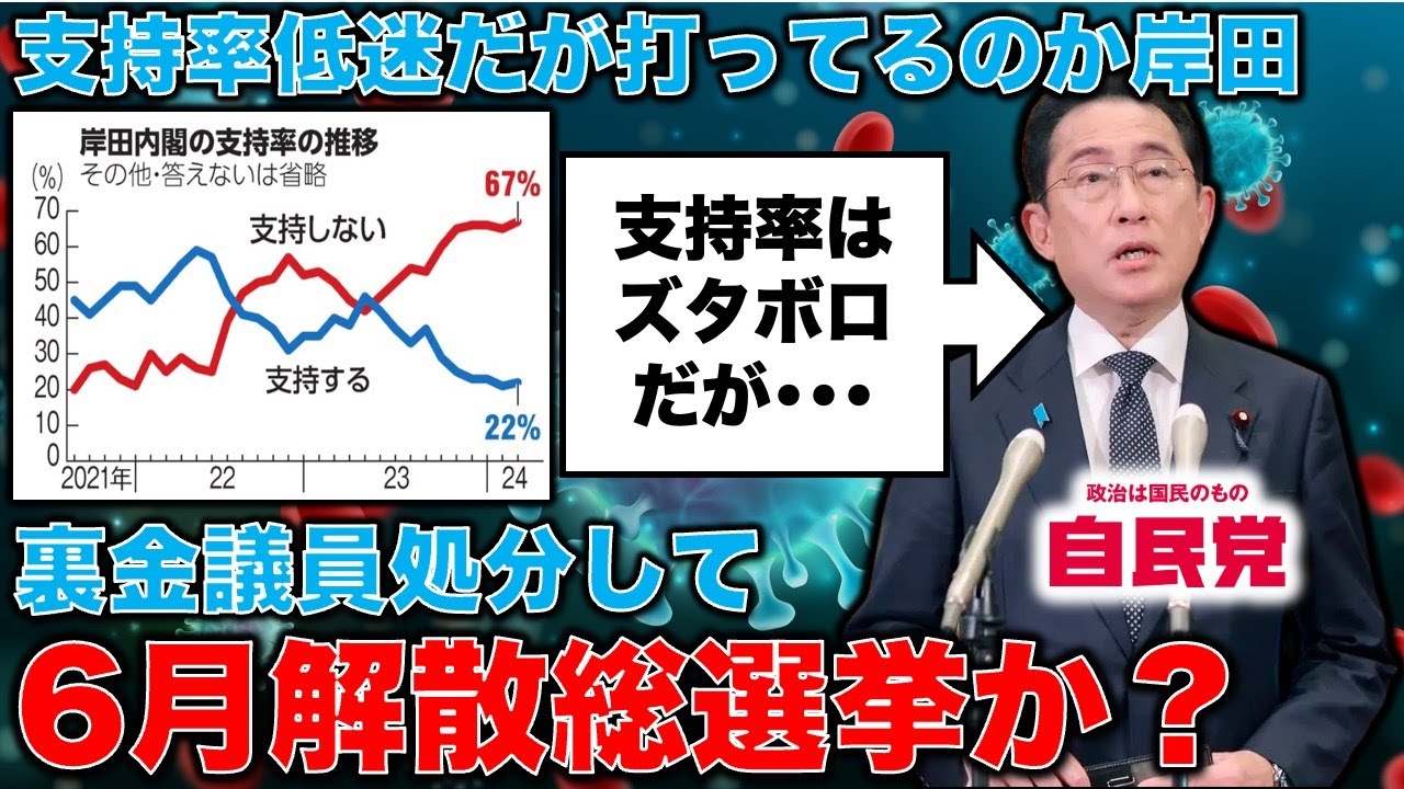 文春砲炸裂でも6月解散総選挙の可能性大！裏金議員を処分してから選挙に出る岸田首相。自民党和歌山セクシー懇親会のリーク合戦も、風雲急を告げる情勢と関係が？散安冨歩元東京大学教授。一月万冊