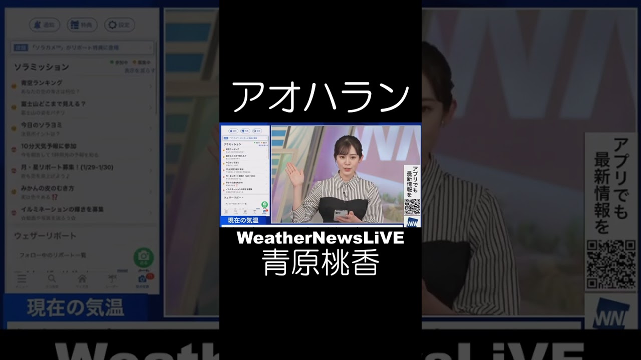 【青原桃香】 アオハラン #weathernews #shorts
