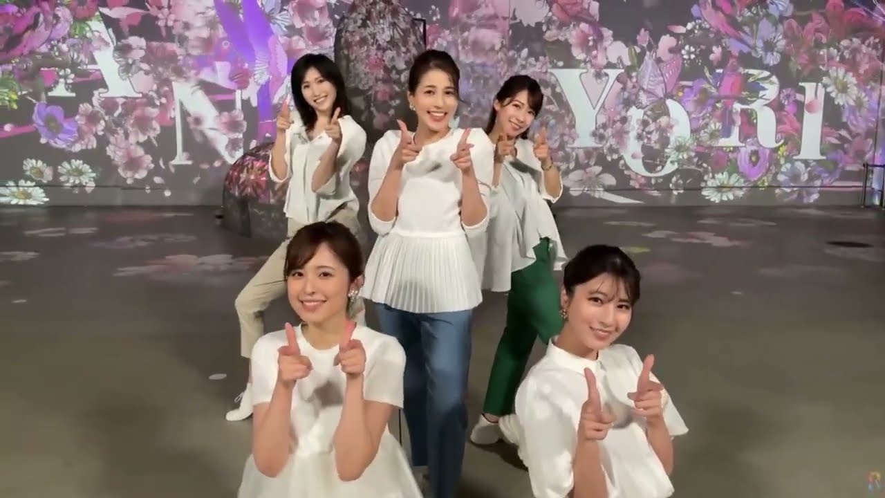 フジテレ美人女子アナ達＆永島優美アナ  ダンス