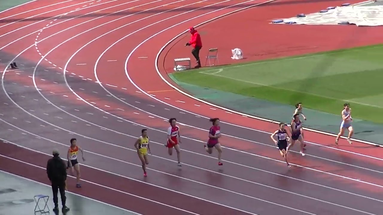 20240309山口県中学陸上競技記録会 女子100m第1組