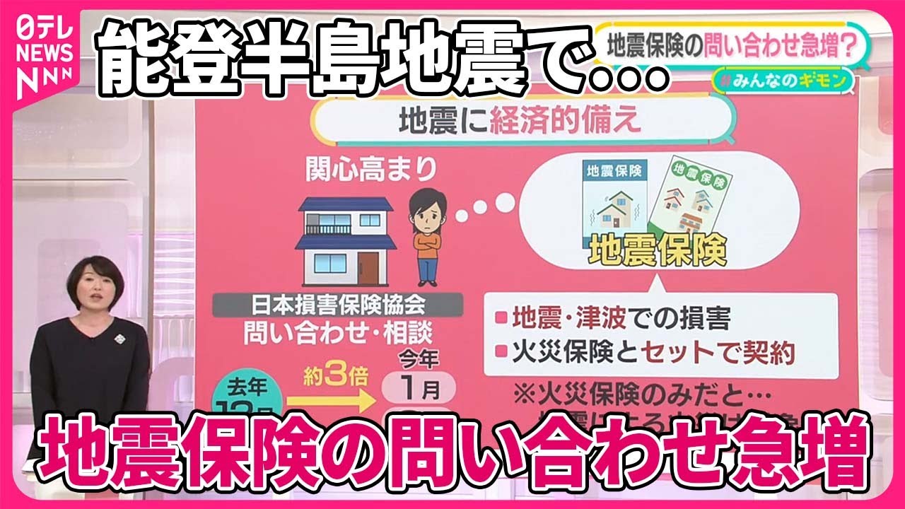 【「地震保険」問い合わせ急増？】能登半島地震で… 全壊で新築なら“2100万円”不足加入率に地域差も【#みんなのギモン】