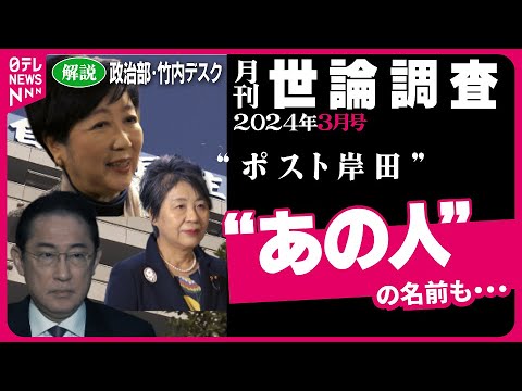 【政治解説】“ポスト岸田”に小池東京都知事の名前も…　5か月連続支持率20%台で泥沼の岸田政権　2024年3月 最新世論調査解説