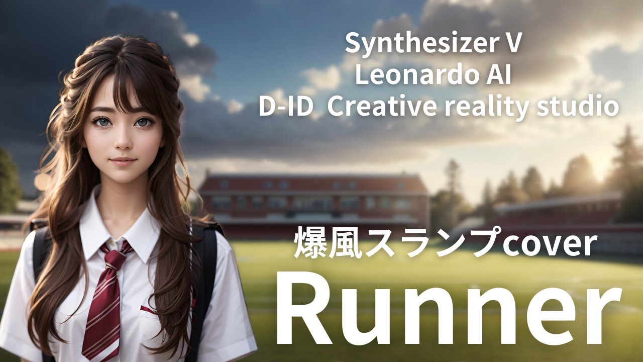 【AIが歌う】RUNNER / 爆風スランプ cover【Synthesizer V】【Leonardo AI】【D-ID Creative Reality Studio】