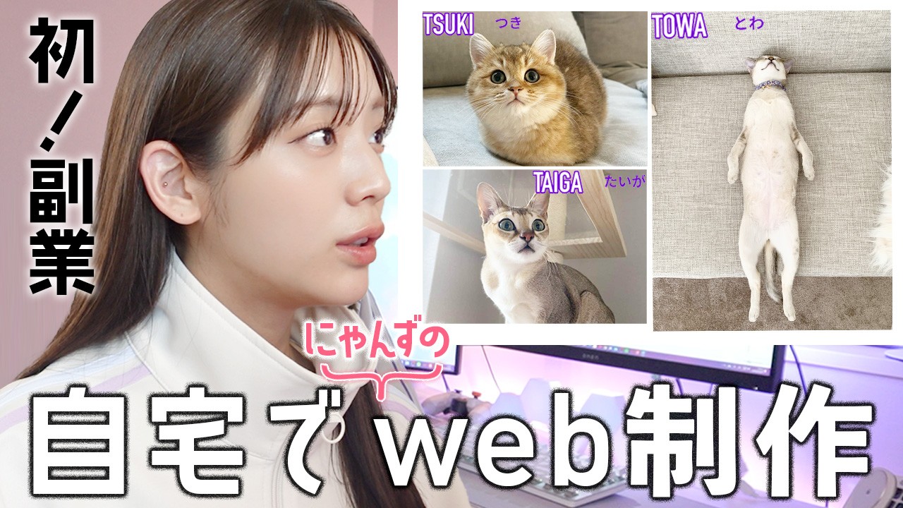 【副業?!】夢だったWEB制作！にゃんずの紹介サイトを作ってみたら可愛すぎました