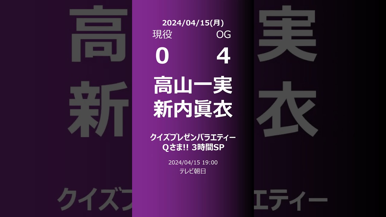 【明日の乃木坂】現役・OG 2024/04/15 #shorts #乃木坂46 【番組出演】