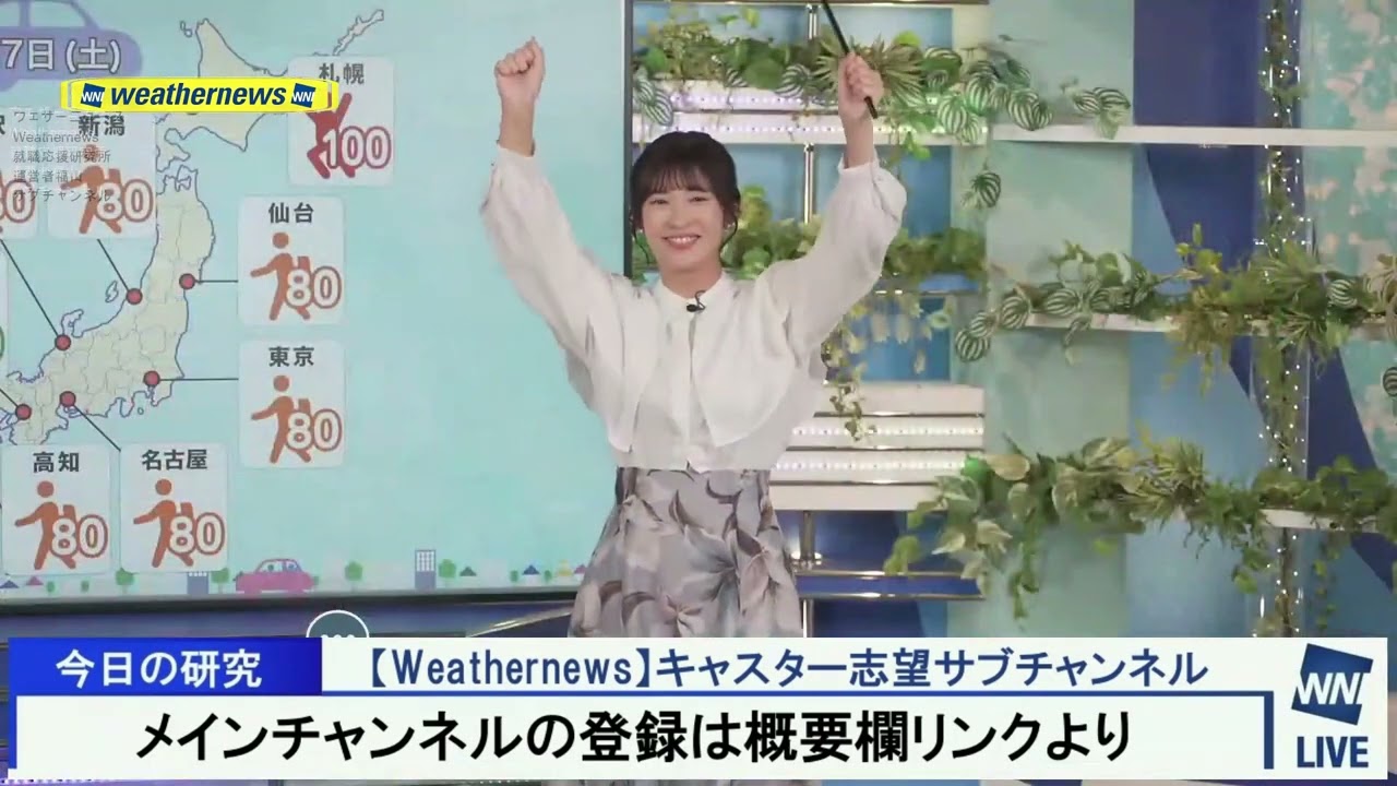 【戸北美月】真似する山岸愛梨キャスターも見逃せません Weathernews