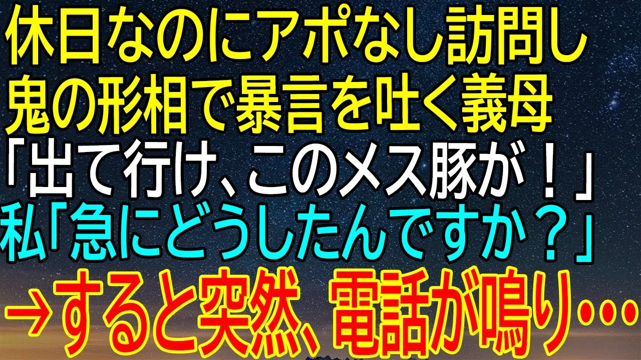 急展開！休日の静かな午後に義母の衝撃的な言葉が空を支配する！驚きの連鎖、電話の鳴り...？