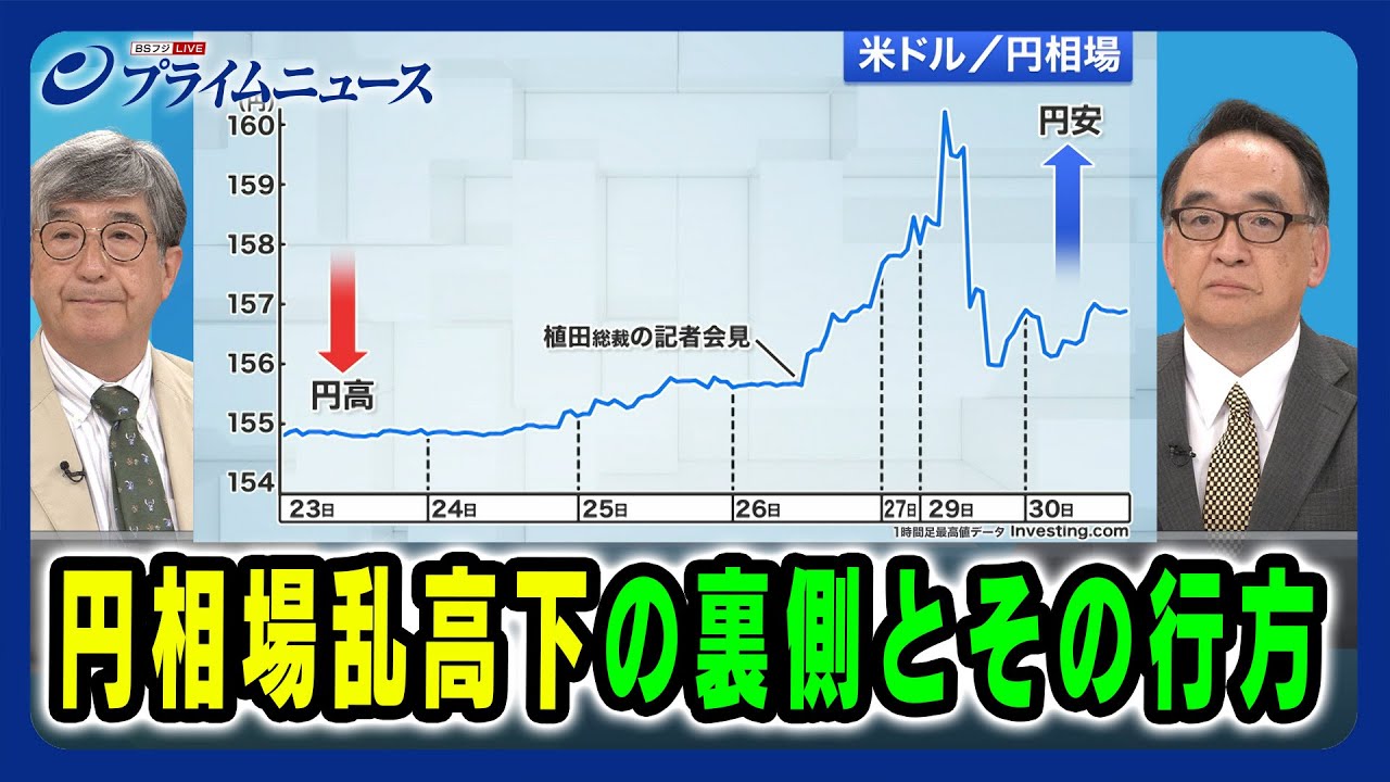 【29日午前に１ドル160円台に突入】円相場乱高下の裏側とその行方 真田幸光×木内登英 2024/4/30放送＜前編＞