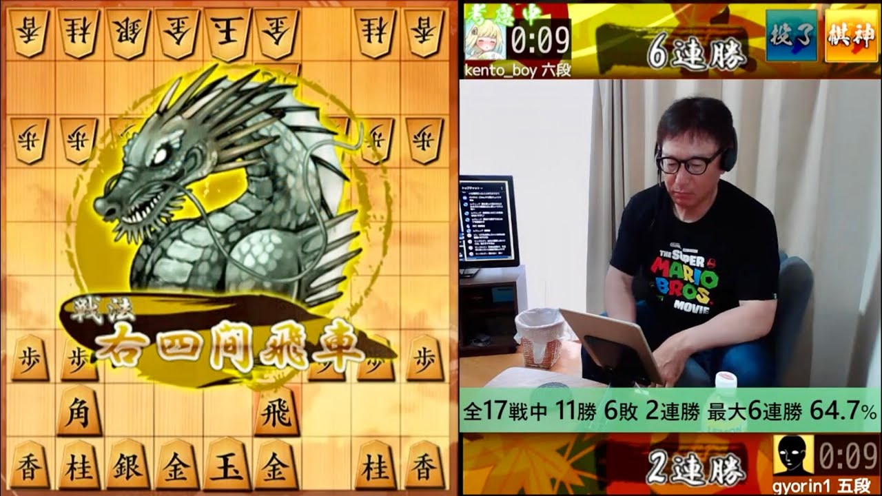 【将棋ウォーズ】20240429「元大阪竜王ぎょりん氏。解説はみんなのアイドルえいちゃん、他」