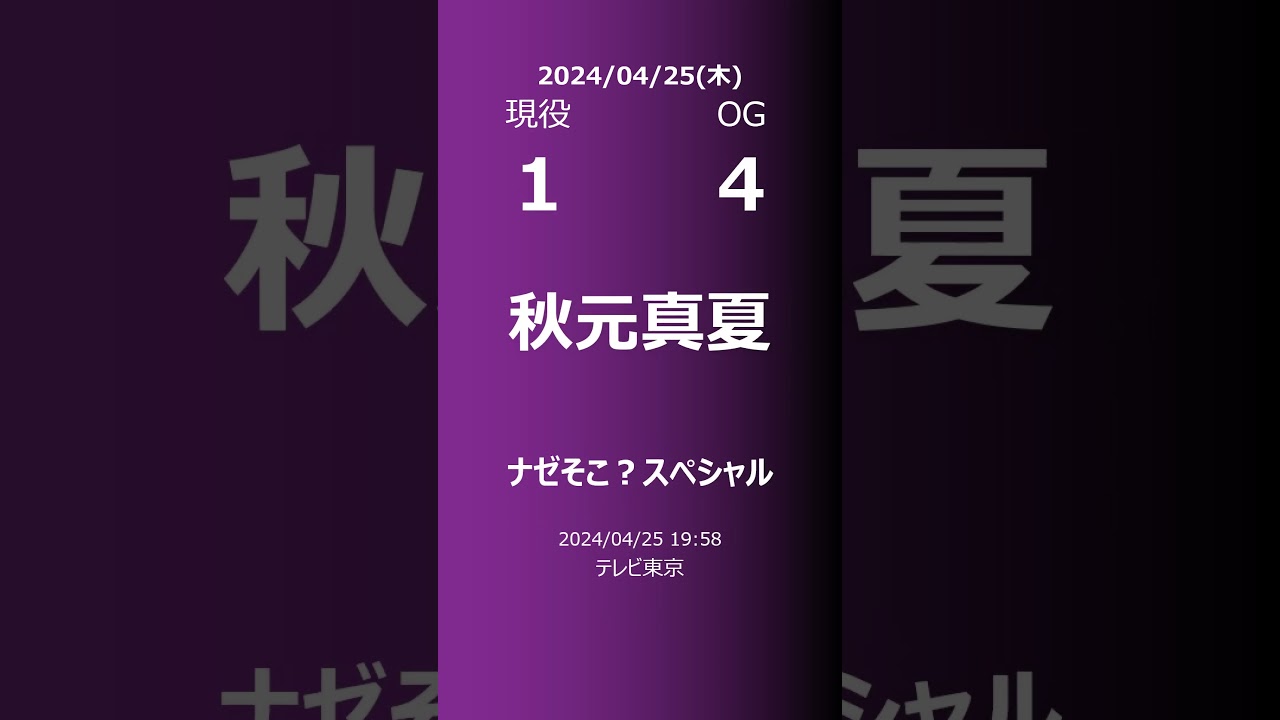 【明日の乃木坂】現役・OG 2024/04/25 #shorts #乃木坂46 【番組出演】